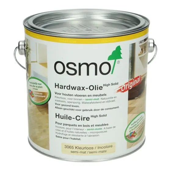 Hardwaxolie - OSMO-Hardwax-Olie-3065-Kleurloos-semi-mat-2,5L-98021-1