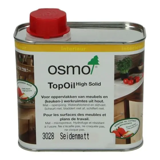 Zijdemat / satijn - OSMO-TopOil-3028-Kleurloos-zijdemat-0,5-L-98292-1