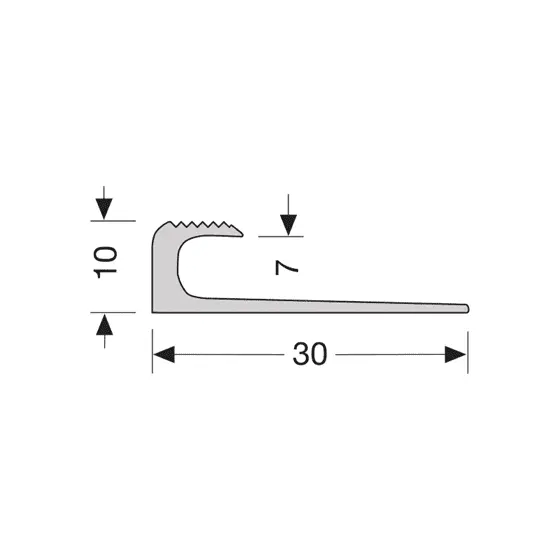 Küberit profielen - Inschuif-eindprofiel-805-7mm-tbv-5mm-PVC-RVS-65834-1