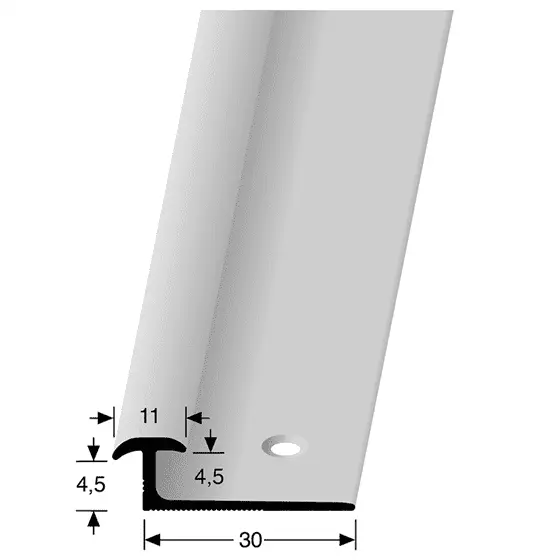 Aluminium profielen - Overgangsprofiel-345-t.b.v.-4,5-mm-PVC-RVS-geb.-51570-1