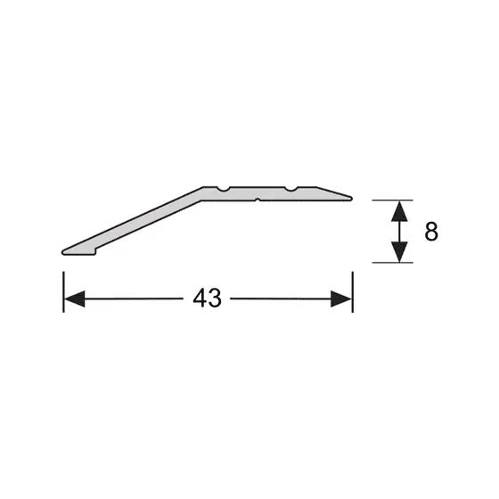 Aluminium profielen - Overgangsprofiel-zelfklevend-8-mm-alu-brons-51202-1