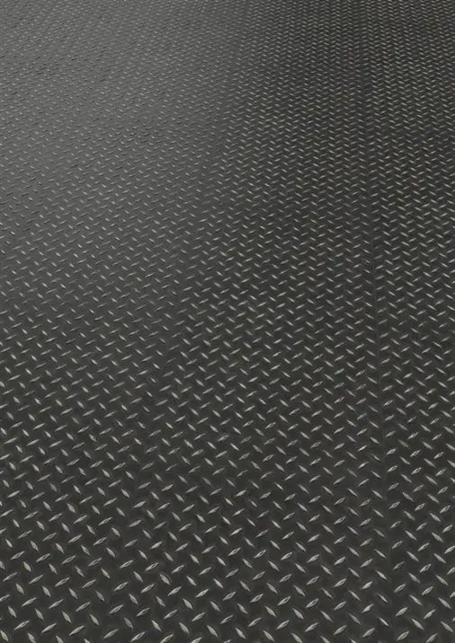 PVC vloeren - Expona-Design-8122-Black-Treadplate-1